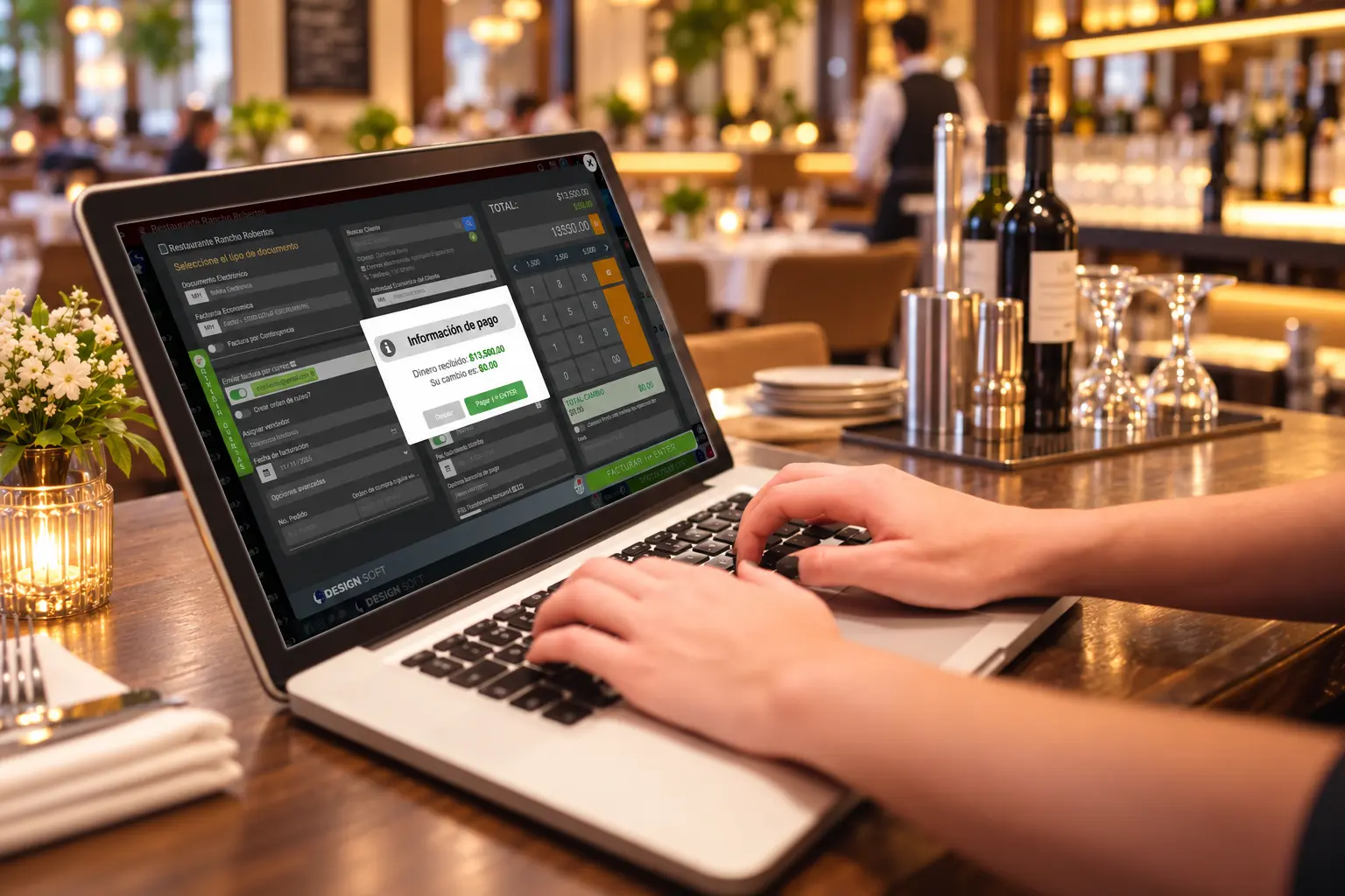 Cobro y facturación electrónica en POS Restaurantes