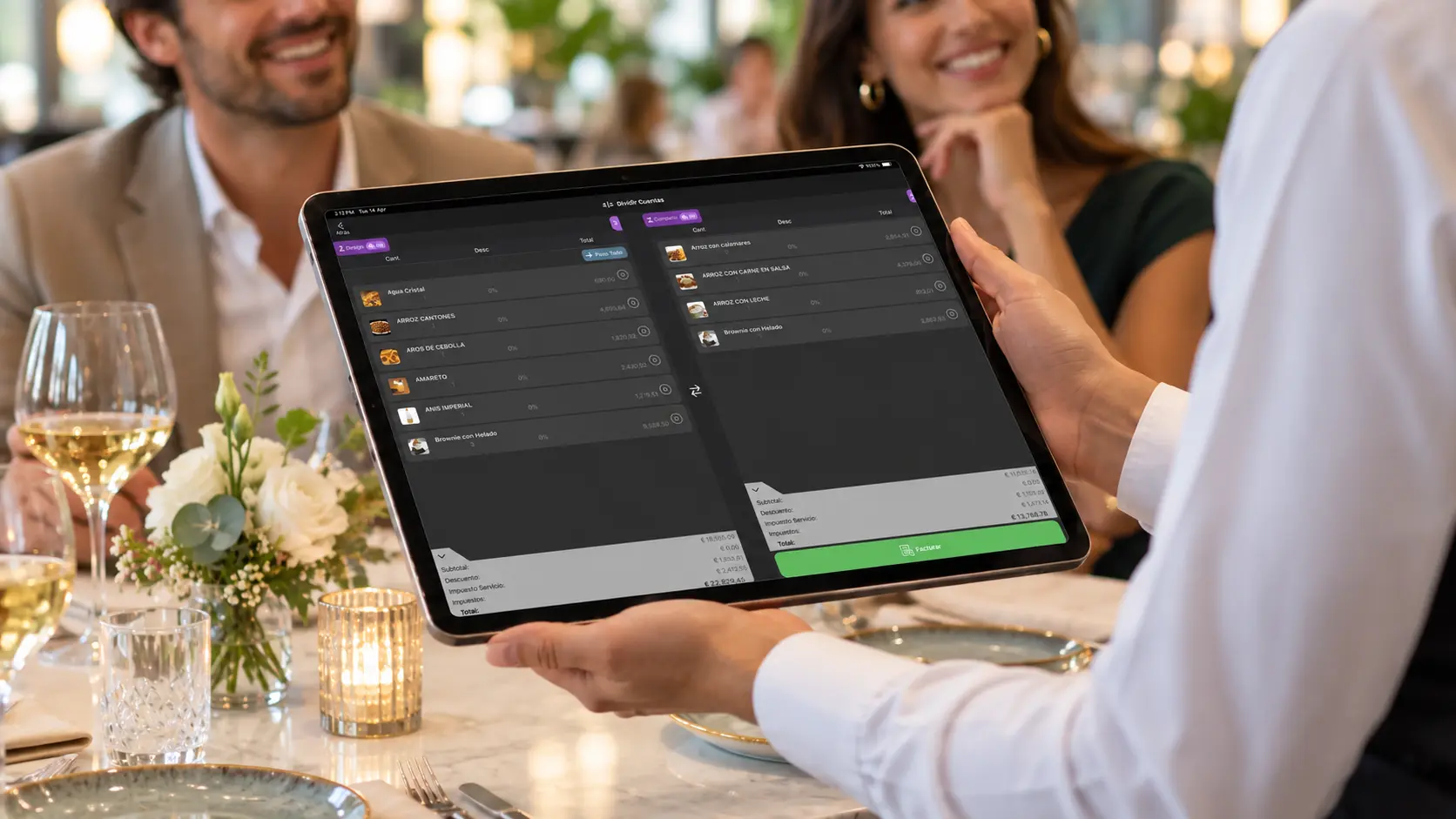 División de cuentas entre clientes en POS Restaurantes