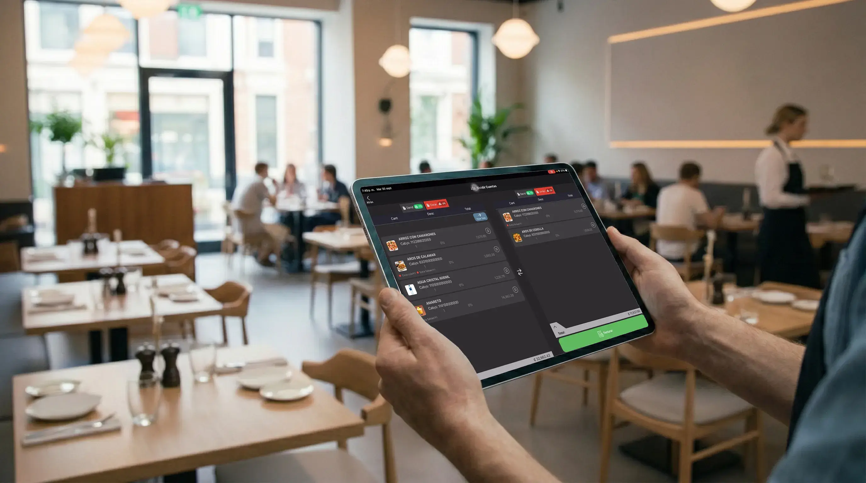 Division de cuentas en sistema POS para restaurantes