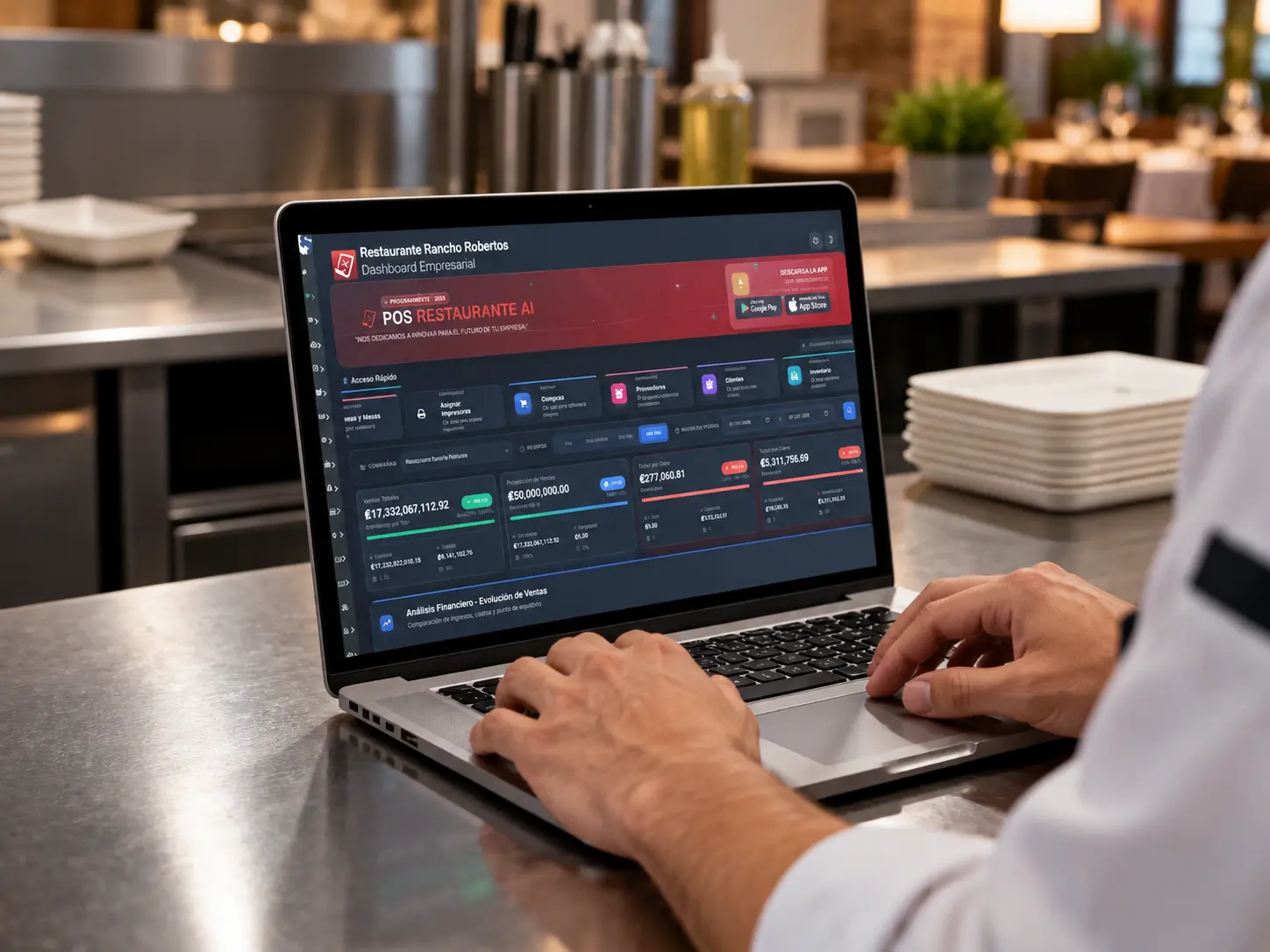 Reportes en tiempo real de ventas e inventario en POS Restaurantes