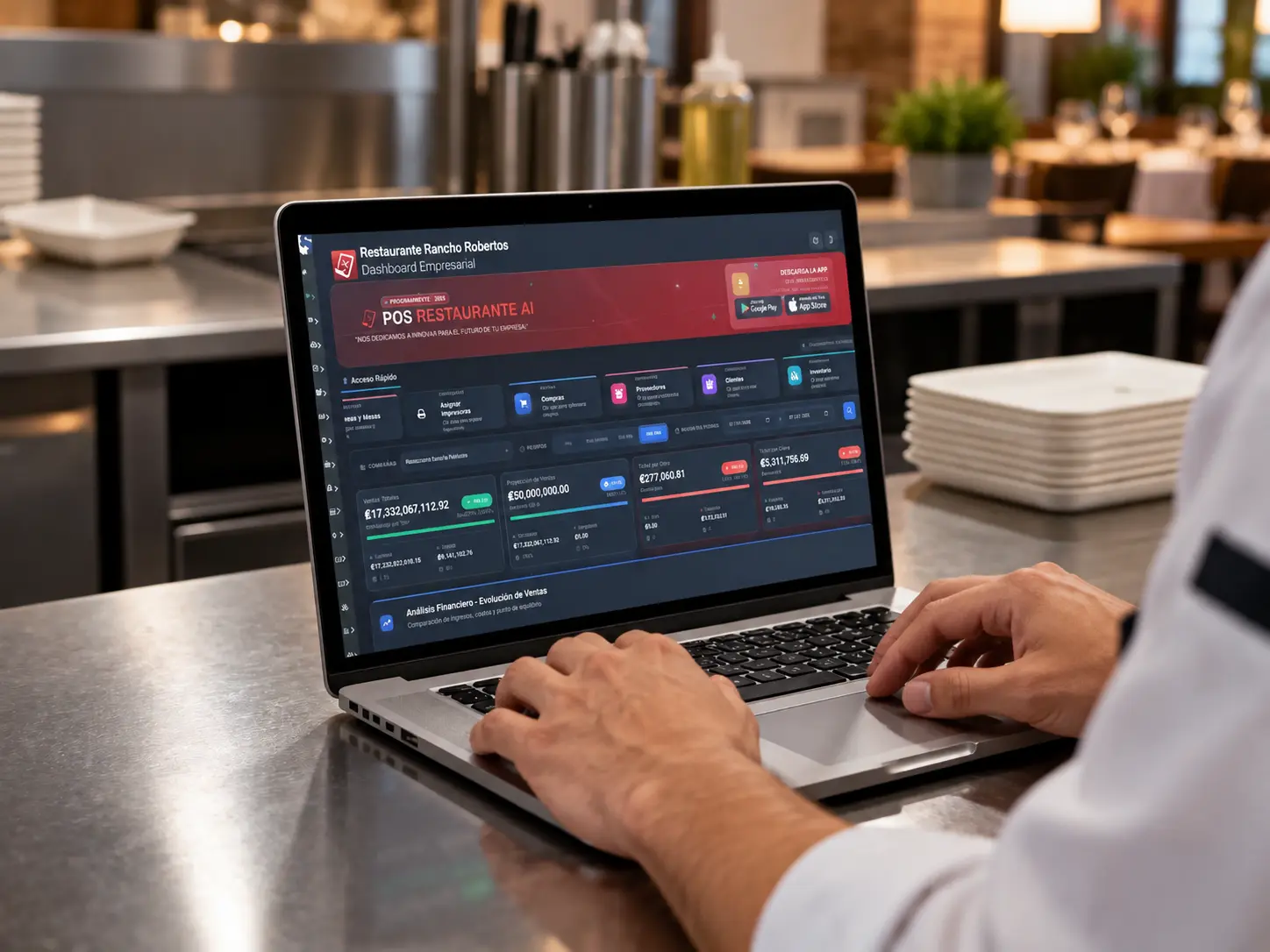 Reportes en tiempo real de ventas e inventario en POS Restaurantes