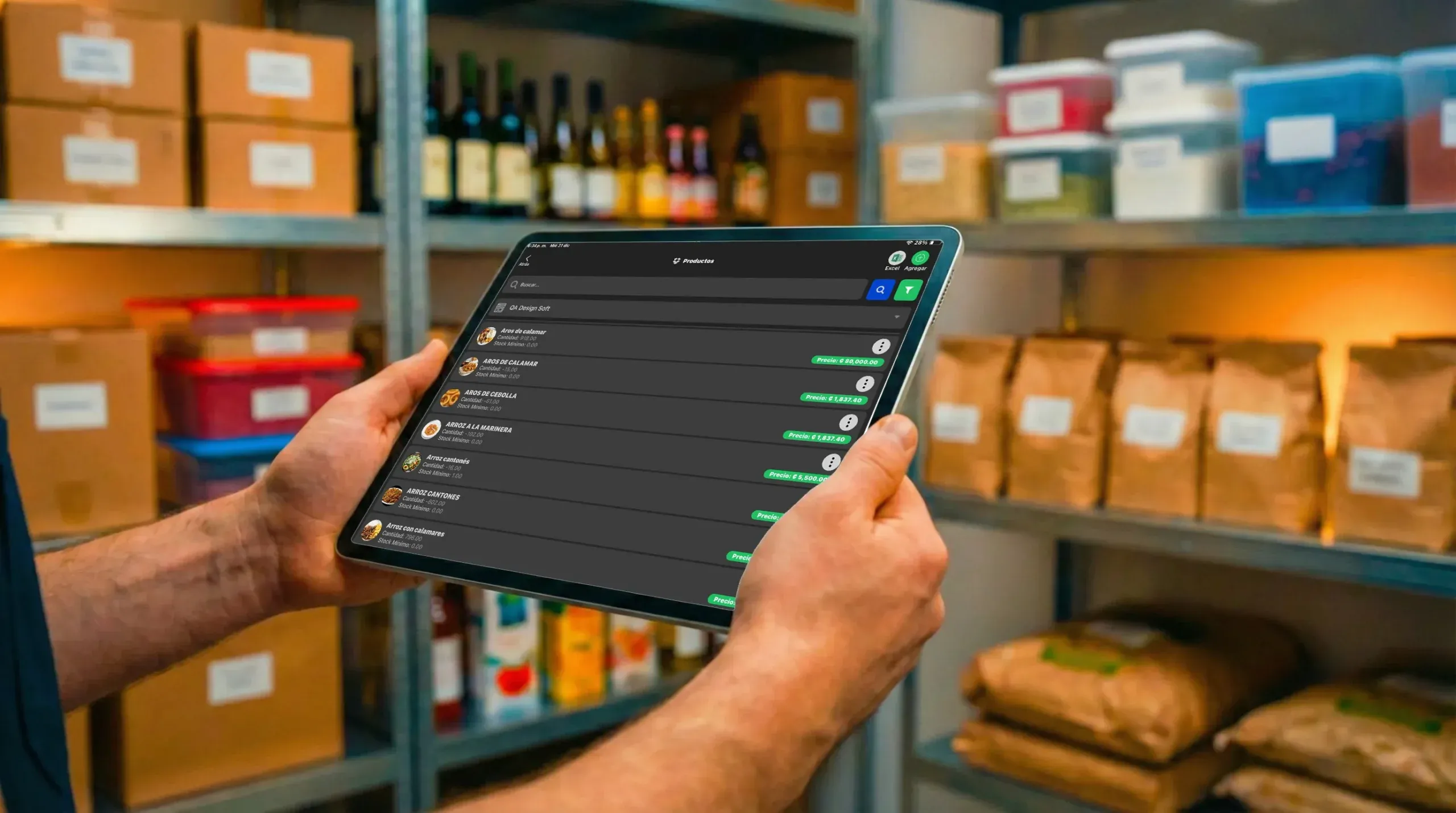 Productos e inventario disponibles desde la app de POS Restaurantes