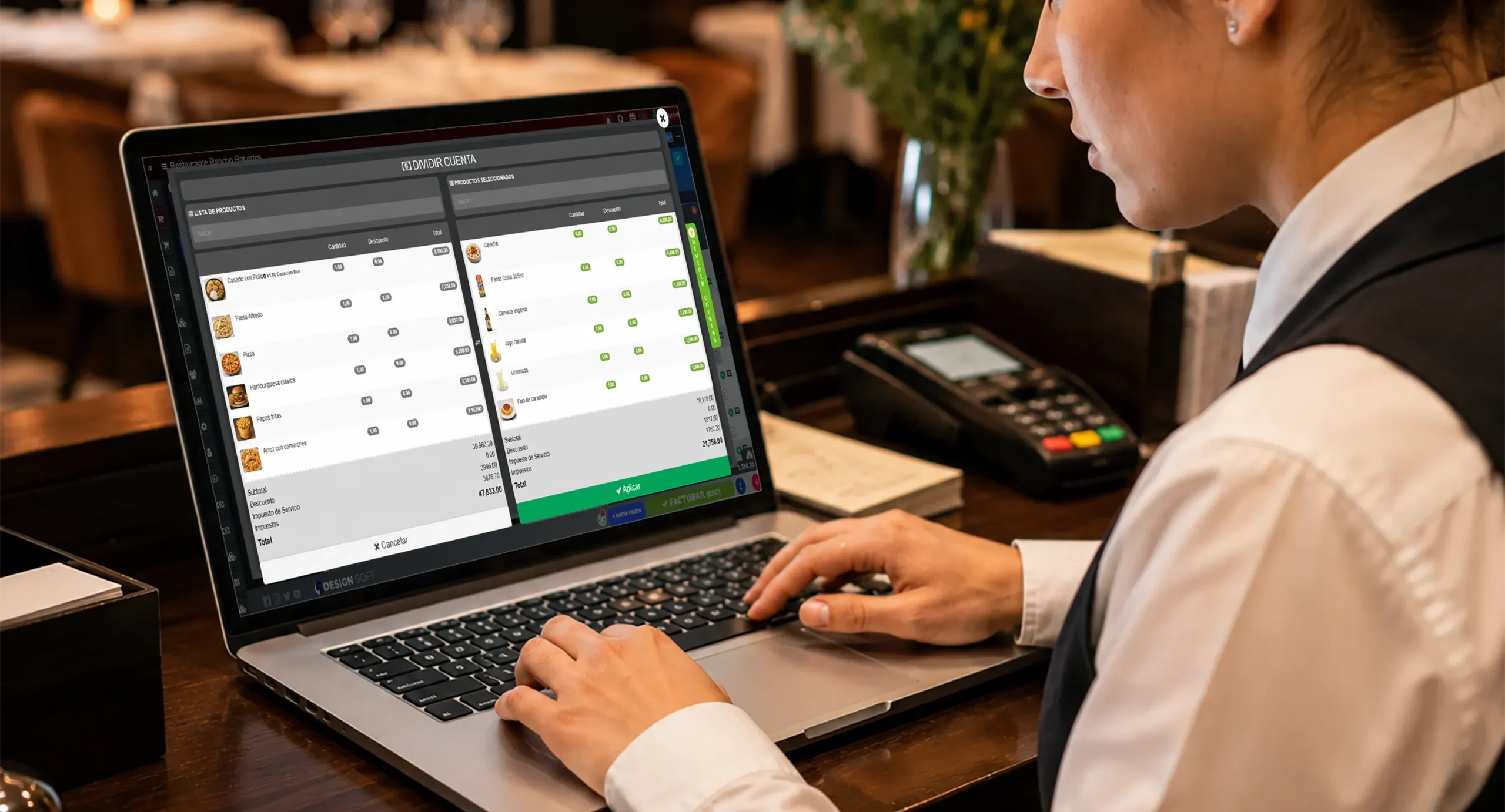 Módulo web para separar productos por comensal en cuentas de restaurantes
